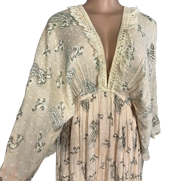 Zury Boho Paisley Metallic Dress - Picture 2 of 11